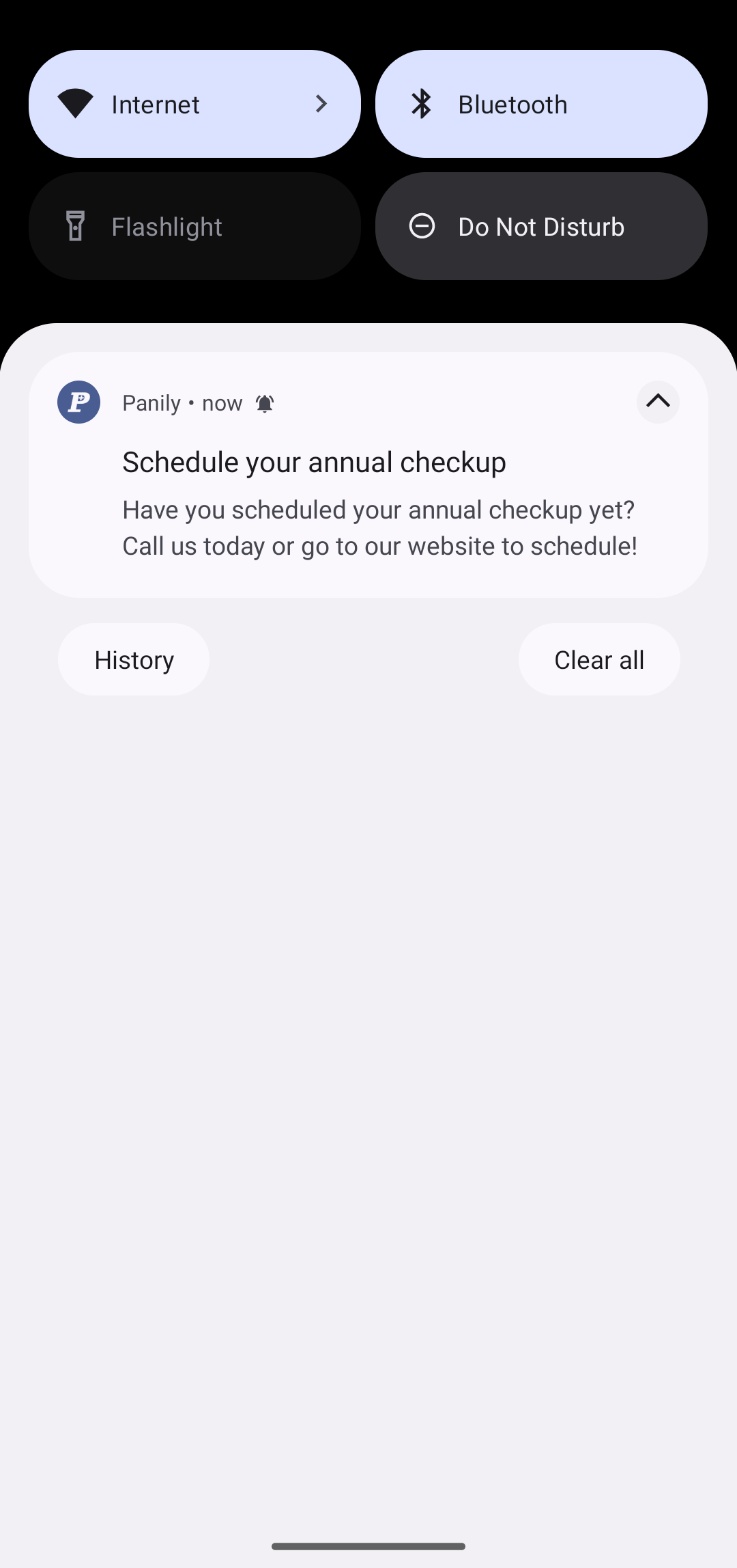 Notification Screen