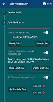 Setup Reminders